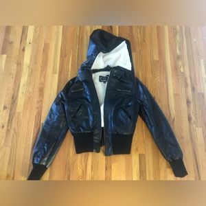 Leather Cropped Jacket